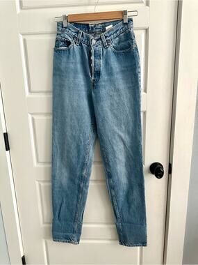 Levi’s 27x32 Vintage 90s 501 Straight Leg Button Fly Denim Jeans Made in USA